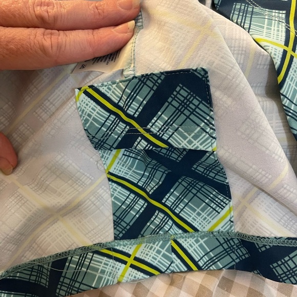 Title Nine plaid double spaghetti strap mini dress built in bra small athleisure - Picture 9 of 10